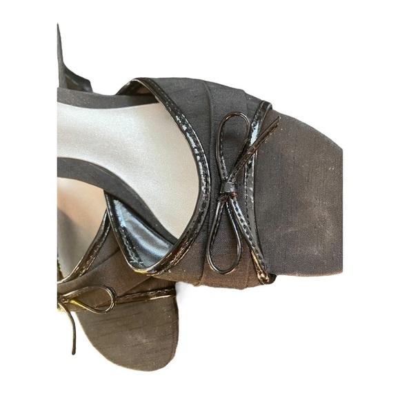 Mootsies Tootsies Black Fabric Slide Sandals 8W - Picture 3 of 9